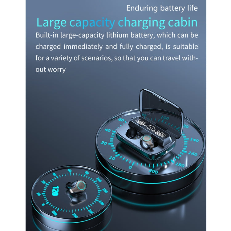 M18 Bluetooth 5.1 Wireless Earbuds with LED Charging Case