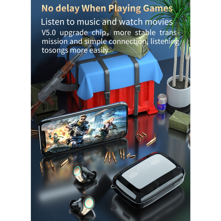 M18 Bluetooth 5.1 Wireless Earbuds with LED Charging Case