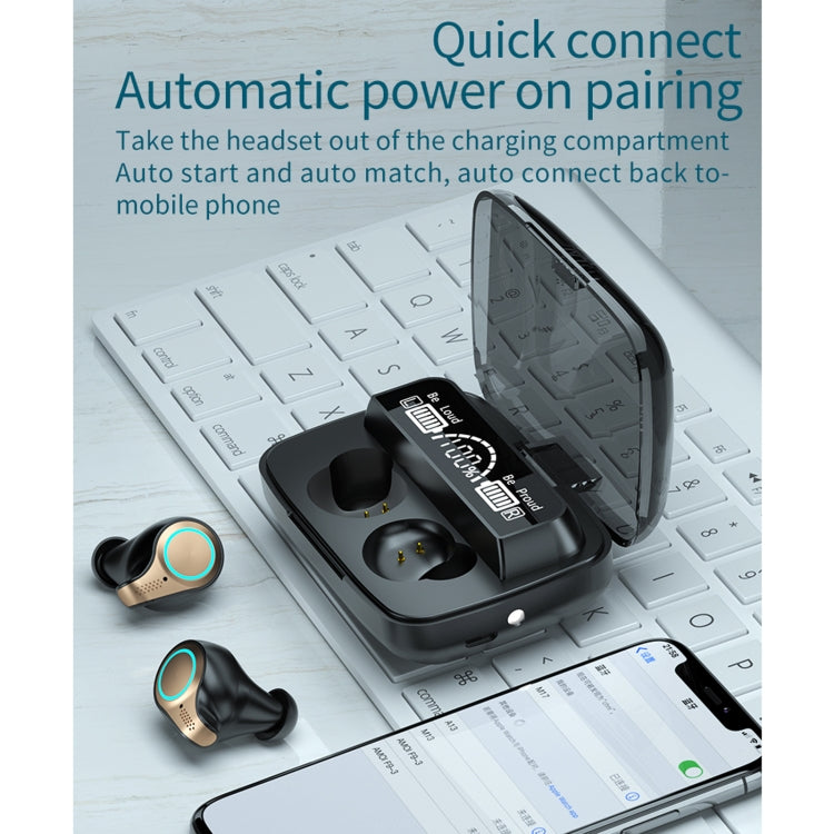 M18 Bluetooth 5.1 Wireless Earbuds with LED Charging Case